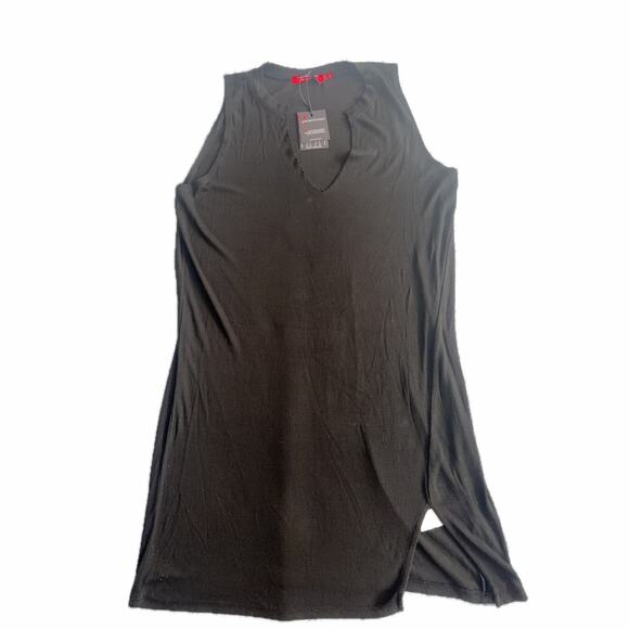 NWT New N:Philanthropy Black Nix Ribbed Knit Mini Dress Women's Size Medium - Picture 2 of 8